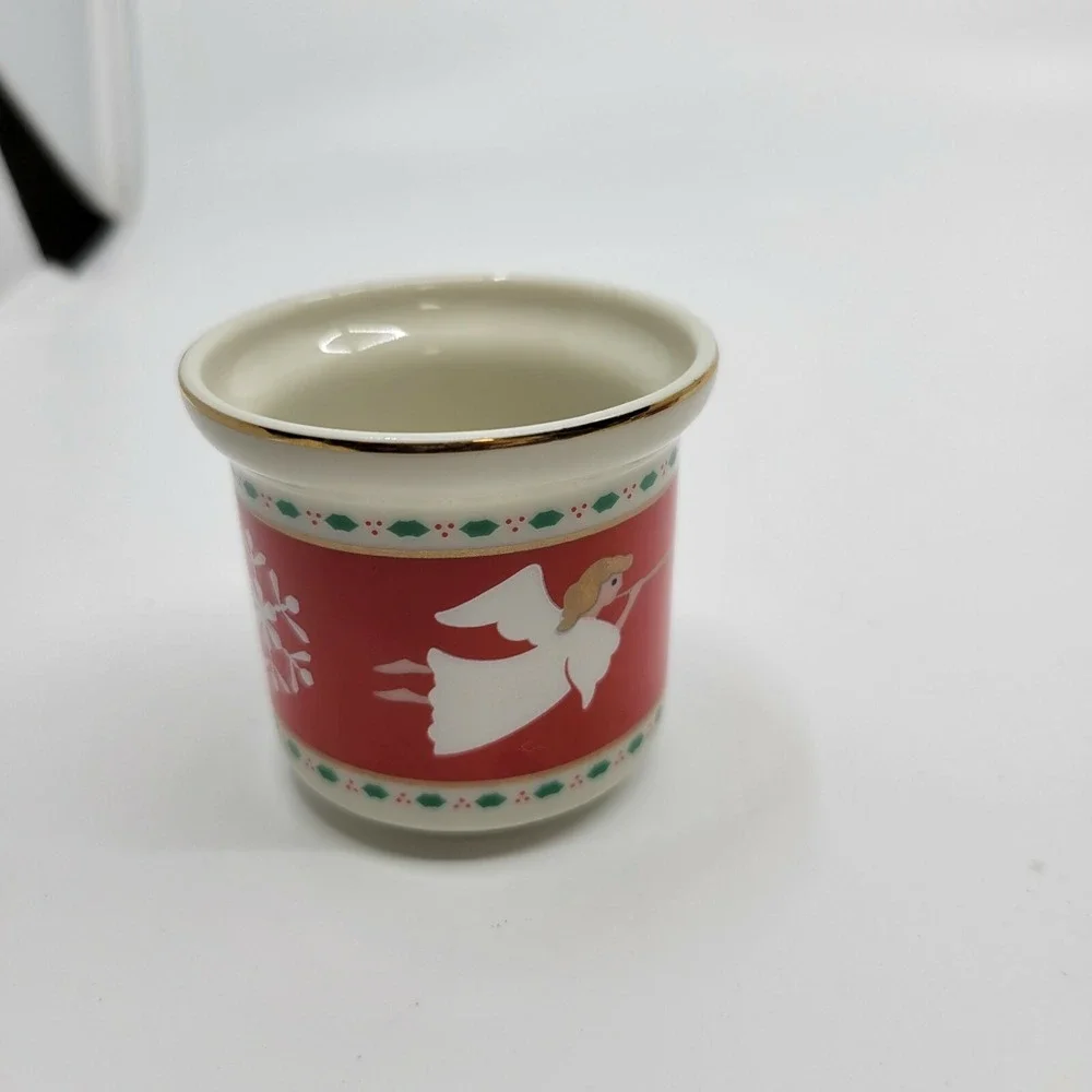 UCAGCO Japan Set of 4 Christmas Angel Snowflake Votive Candle Holders Vintage